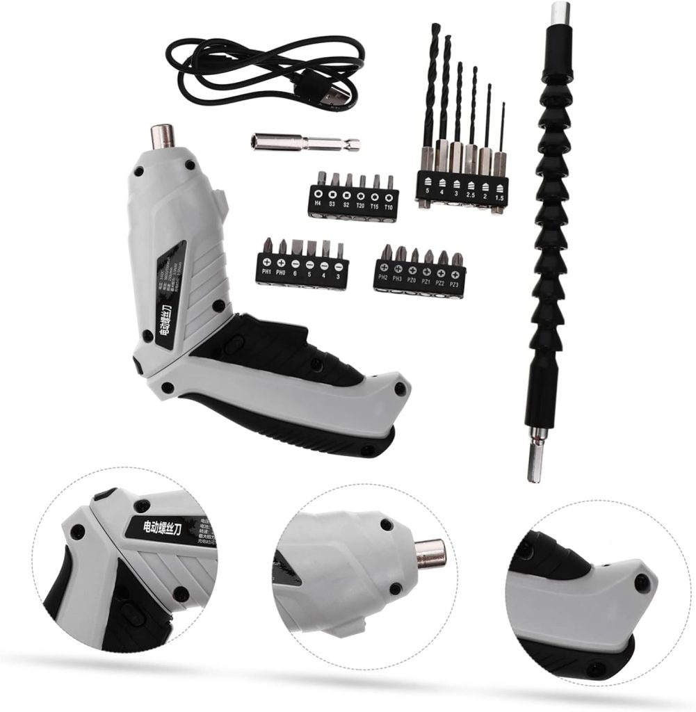 Angoily 1 Juego Destornillador Taladros De Mano Inalámbricos Herramienta Electrica Mini Taladro Inalámbrico Herramienta Eléctrica Manual Colocar El Plastico Batería De Litio