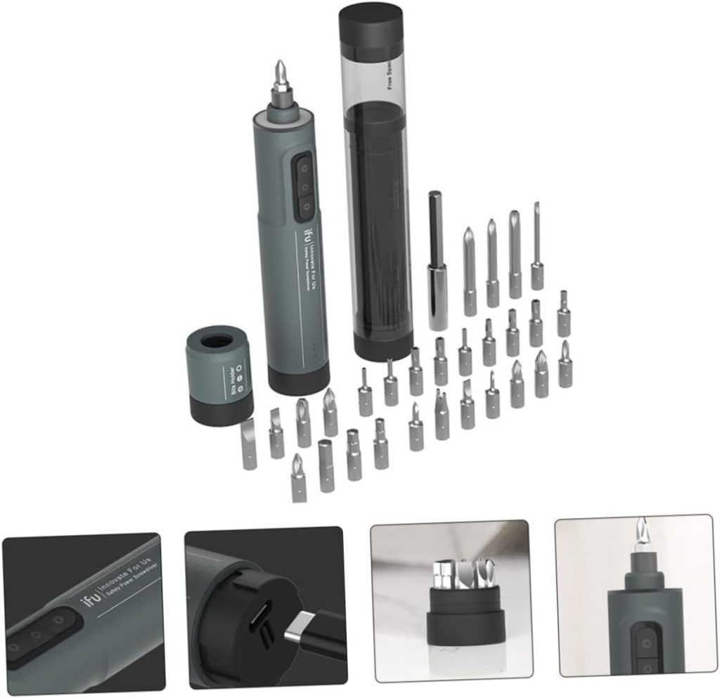 DOITOOL 1 Juego Destornillador Electrico Pequeño Taladro Inalámbrico Taladro De Mano Inalámbrico Multi Herramientas Modo De Carga Aleación De Acero Para Herramientas Taladro Percutor