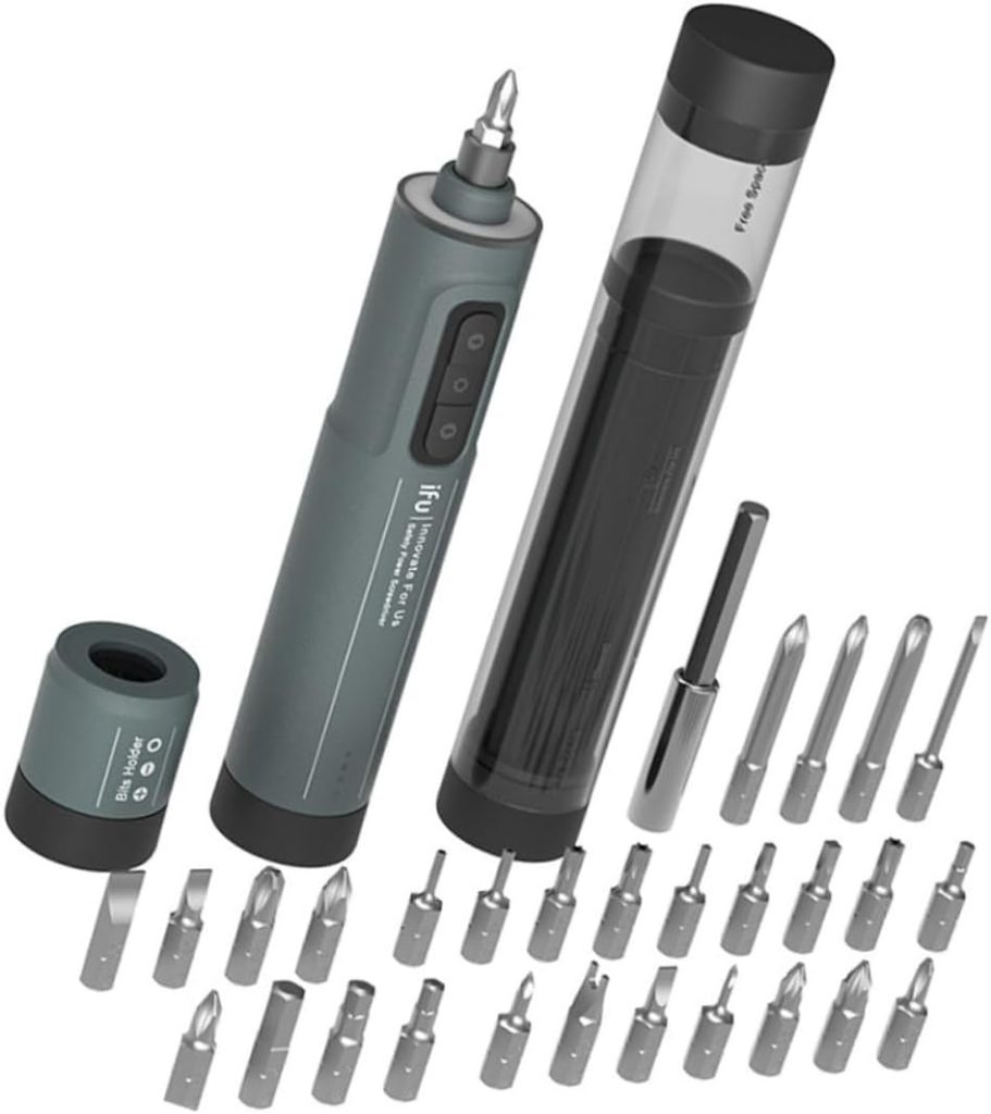 Homoyoyo 2 Juegos destornillador electrico mini herramienta taladro inalambrico mini eléctrico taladro eléctrico taladro de mano inalámbrico la Cruz punta de destornillador Acero inoxidable