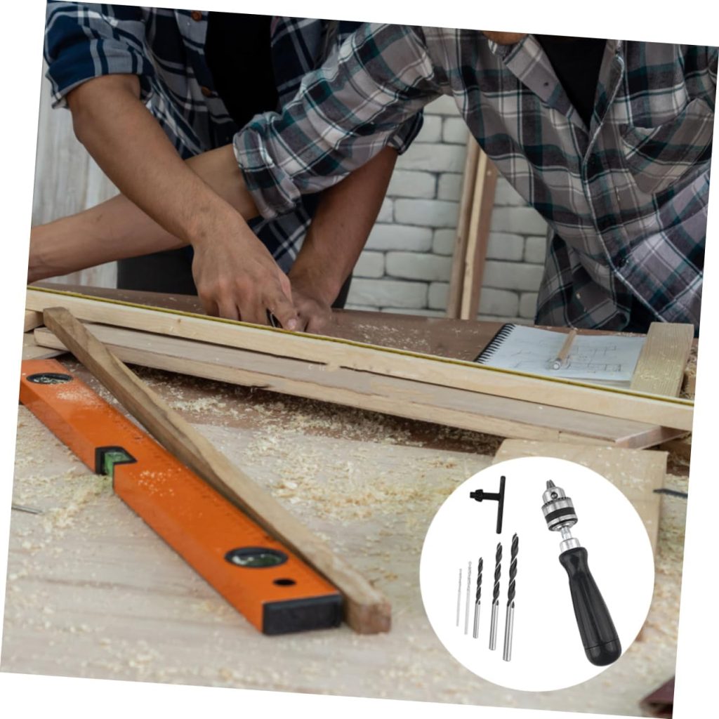 HOMSFOU Joyería Taladro De Mano Con Llave De Plástico De Ingeniería Taladro Giratorio Manual 21 Uds Brocas