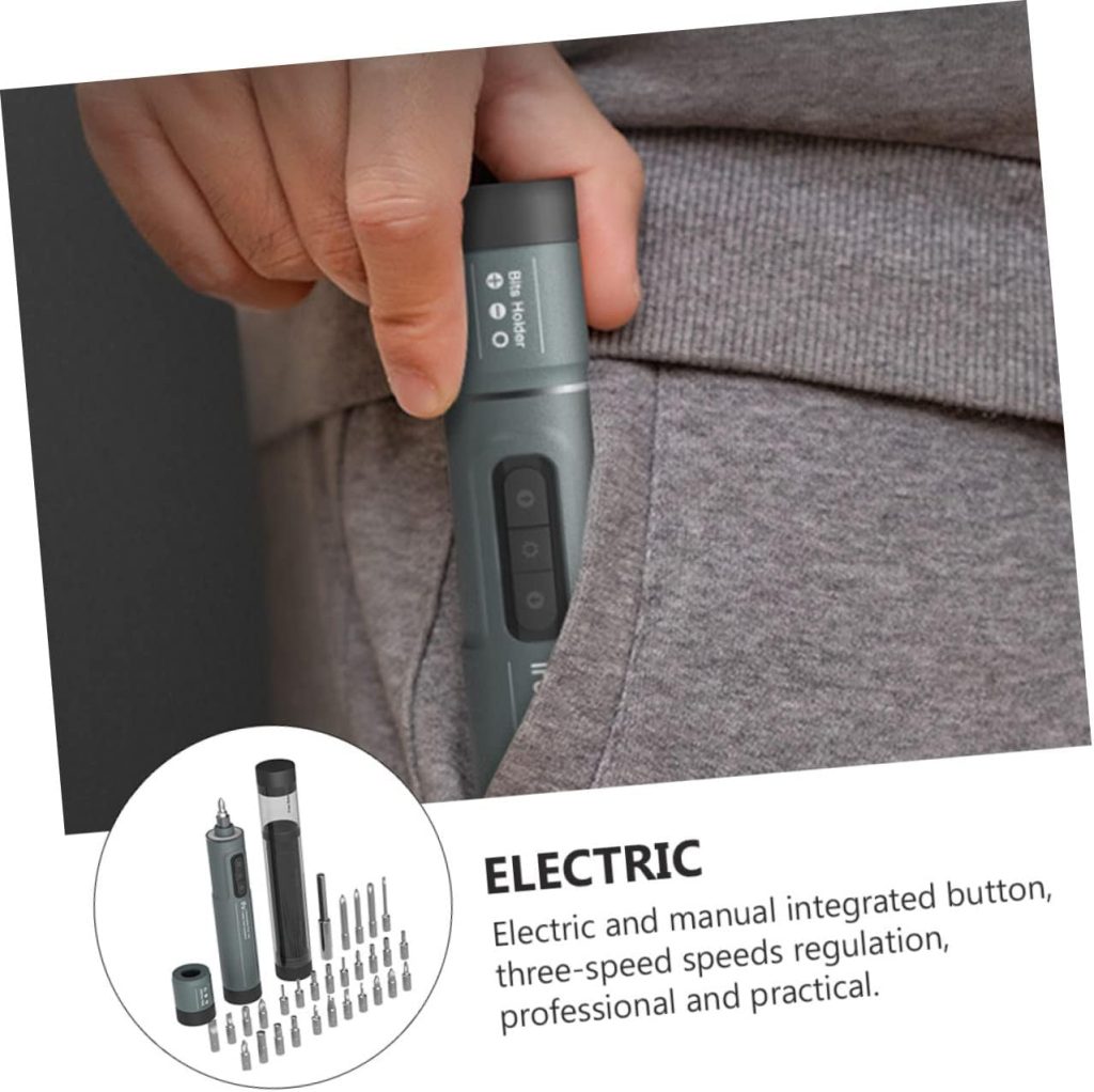 Housoutil 1 Juego Destornillador Electrico Mini Taladro De Mano Eléctrico Destornillador Eléctrico Multifunción Mini Eléctrico Taladro Percutor Aleación De Acero Para Herramientas Automático