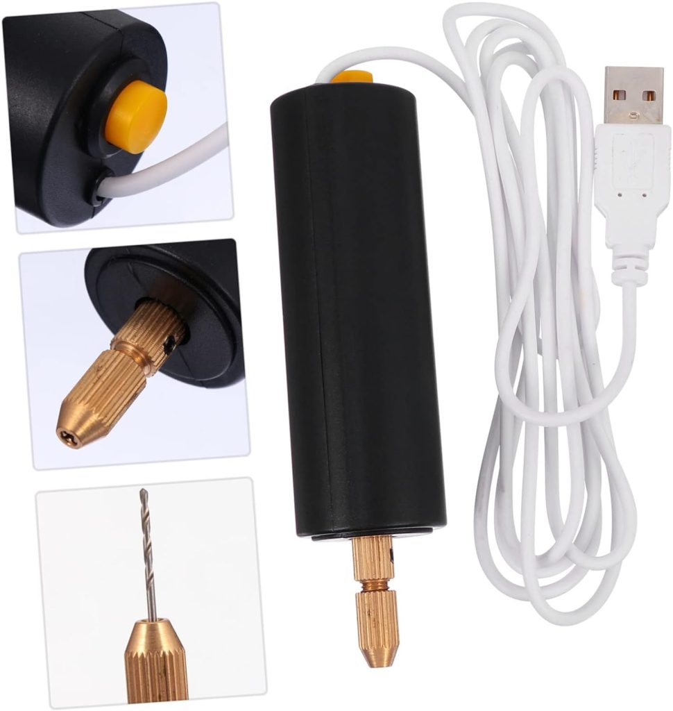OSALADI 3 Piezas mini taladro electrico USB taladro eléctrico mini taladros electricos herramienta lijadora taladros eléctricos de bricolaje perforador de bricolaje Metal taladro de mano