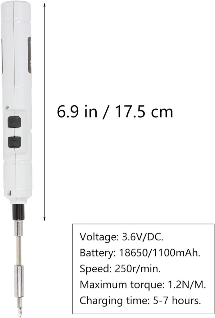 Veemoon 1 Juego Destornillador Electrico Minitaladro Electrico Taladro Inalambrico Destornillador Múltiple Kit De Herramientas Para El Hogar De Mesa Perforar Familiar Blanco Colocar
